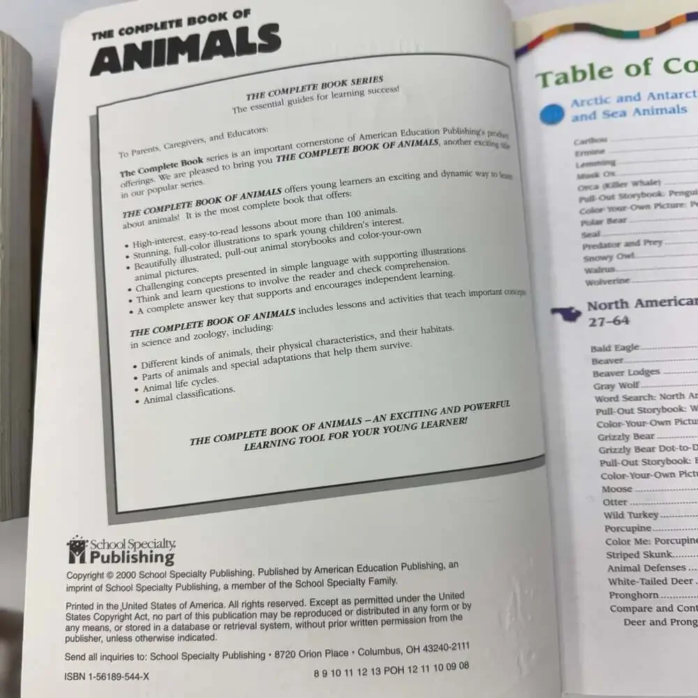 The Complete Book of Animals – Grades 1–3 – American Education Publishing – 2000